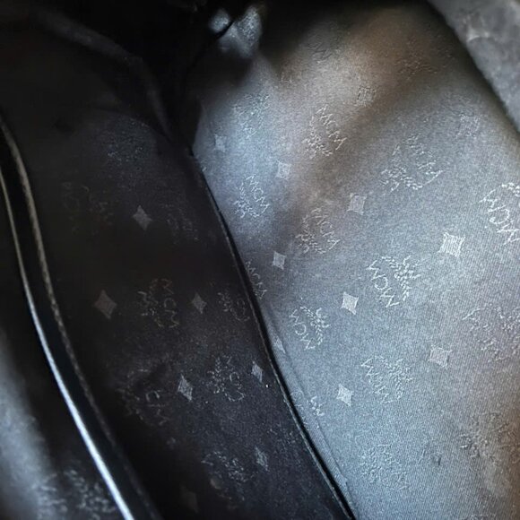 MCM Visetos Black Monogram Speedy Bag - Picture 14 of 14